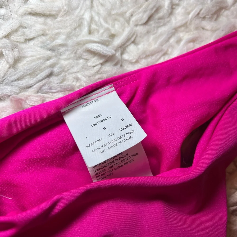 Nike Women's Pink and Black Sports Bra